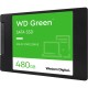 Твердотельные накопители/ WD SSD Green, 480GB, 2.5" 7mm, SATA3, 3D TLC, R/W 545/н.д., IOPs н.д./н.д., TBW н.д., DWPD н.д. (12 мес.)