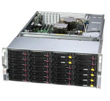 Серверная платформа Supermicro SuperStorage 4U Server 641E-E1CR36L no CPU(2) 5th/4th Gen(MCC carrier)/TDP 270W/no DIMM(16)/36x3.5/2.5 SATA/SAS/2x10GbE/2x1600W/SFT-DCMS-Single