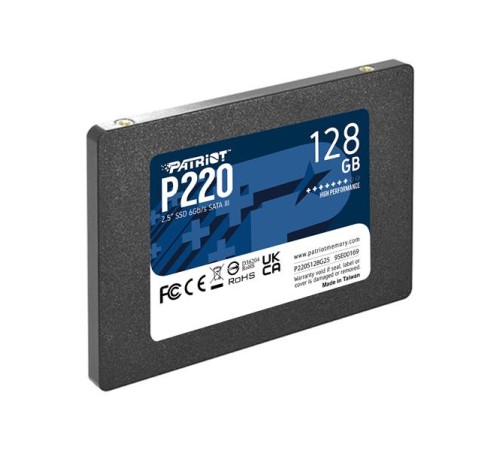 Твердотельный накопитель Patriot SSD P220 128GB SATA3 2.5" R550/W480 TBW 60TB 3D NAND