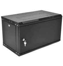 Шкаф ЦМО Шкаф телекоммуникационный настенный разборный ЭКОНОМ 6U (600  350) дверь металл, цвет черный