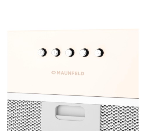 ВЫТЯЖКА MAUNFELD CRCROSBY SINGL 60 BEIGE/ Полновстраиваемая, 60см, 850 м3, кнопочное управление, LED, площадь кухни до 30м2, опция: угольный фильтр CF140C-2шт, бежевый