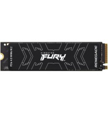 Твердотельный накопитель/ Kingston SSD Fury Renegade, 500GB, M.2(22x80mm), NVMe, PCIe 4.0 x4, 3D TLC, R/W 7300/3900MB/s, IOPs 450 000/900 000, DRAM buffer 512MB, TBW 500, DWPD 0.55 (60 мес)