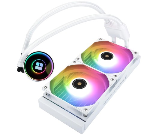 Водяное охлаждение для процессора/ Water Cooling System Thermalright Frozen Notte 240 White Argb V2 (240mm, White, ARGB/ Fans: 2x120mm, 72.37CFM, 27.7dBA, 2000RPM/ Pump height 54mm, 28dBA, 5300RPM, Rad thickness 27mm/ S: 1200, 1700, 1851, 2011, 2066, 115X