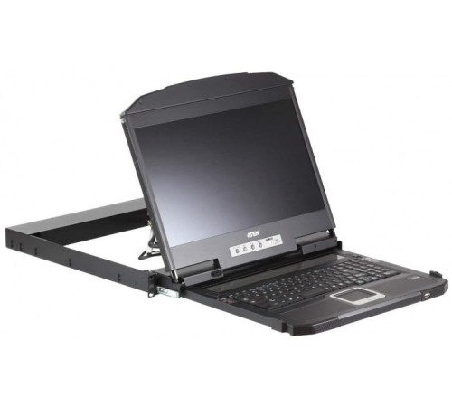 КВМ консоль ATEN 1U Ultra Short Depth 18.5” Short Depth USB HDMI Single Rail LCD Console (1920 x 1080)