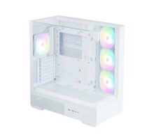 корпус ZALMAN P40 Prism Plus, ATX, WHITE, WINDOW, 3xCombo (3.5'' or 2.5"), 1xUSB TYPE-C, 2xUSB3.0, SIDE 3x120mm ARGB, REAR 1x120mm ARGB