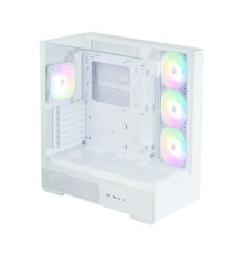 корпус ZALMAN P40 Prism Plus, ATX, WHITE, WINDOW, 3xCombo (3.5'' or 2.5"), 1xUSB TYPE-C, 2xUSB3.0, SIDE 3x120mm ARGB, REAR 1x120mm ARGB