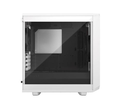 Корпус ПК без блока питания/ Case Fractal Design Meshify 2 Mini TG Clear Tint, Mini-Tower, 1x120mm + 1x140mm, 2xUSB-A 3.2 + 1xUSB 3.2 Type-C mATX, mITX, mDTX White