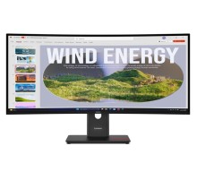Монитор Lenovo ThinkVision T34WD-40 34" 21:9 WQHD (3440x1440) VA, AG, Curved, 4ms, 300N, 1xHDMI 2.1, 1xDP 1.4 (HBR2), 1xUSB-C (DP 1.4 Alt Mode HBR2), 1xRJ45, 3xUSB-A 3.2 Gen 1, LTPS, 1Y ( analog T34w-30 )