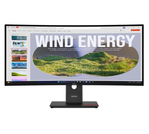 Монитор Lenovo ThinkVision T34WD-40 34" 21:9 WQHD (3440x1440) VA, AG, Curved, 4ms, 300N, 1xHDMI 2.1, 1xDP 1.4 (HBR2), 1xUSB-C (DP 1.4 Alt Mode HBR2), 1xRJ45, 3xUSB-A 3.2 Gen 1, LTPS, 1Y ( analog T34w-30 )