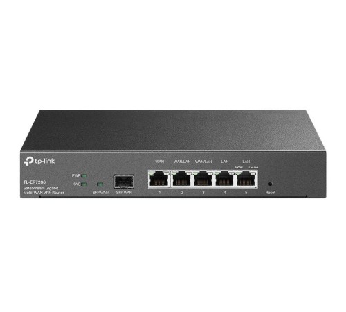 Маршрутизатор/ Gigabit Multi-WAN VPN Router, 1× Gb SFP WAN, 1× Gb RJ45 WAN, 2× Gb WAN/LAN RJ45, 2× Gb RJ45 LAN ports, Integration with Omada SDN Controller