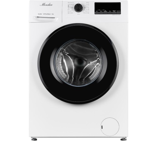 Стиральная машина MONSHER/ Стиральная машина MONSHER, отдельностоящая, фронтальная, 15 программ, загрузка 8 кг, 1400 об/мин, кнопочное управление, инверторный двигатель, отложенный старт, блокировка от детей, энергоэффективность А+++, цвет белый