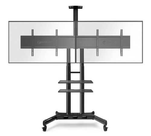 ONKRON мобильная стойка для двух ТВ 40"-65", макс 105.9кг, чёрная TS1881DV ONKRON мобильная стойка для двух ТВ 40"-65", макс 105.9кг, чёрная TS1881DV