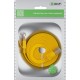 GCR Патч-корд PROF плоский прямой 0.3m, UTP медь кат.6, желтый, 30 AWG, ethernet high speed 10 Гбит/с, RJ45, T568B, GCR-53034