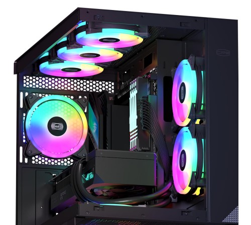 Кулер для корпуса/ Case Cooler PCCooler F3 T120 ARGB BK (120x120x25mm, 4-pin PWM, ARGB, 46CFM, 21.6dBA, 1800RPM, Black) Кулер для корпуса/ Case Cooler PCCooler F3 T120 ARGB BK (120x120x25mm, 4-pin PWM, ARGB, 46CFM, 21.6dBA, 1800RPM, Black)