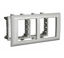 Рамка-суппорт "Avanti" для "In-liner Front", серебристый металлик, 4модуля