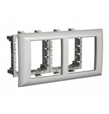 Рамка-суппорт "Avanti" для "In-liner Front", серебристый металлик, 4модуля