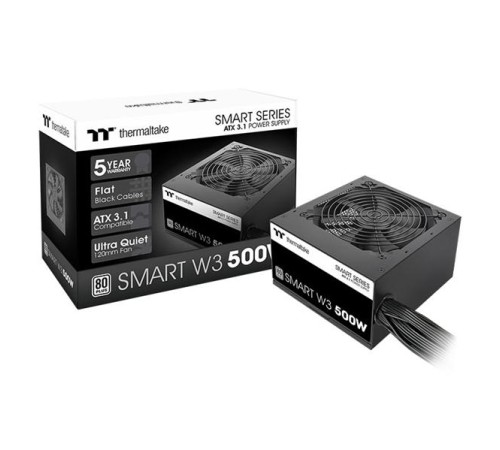 Блок питания Thermaltake Smart W3 500W, ATX 3.1, APFC, 12cm Fan, 80+, Retail Блок питания Thermaltake Smart W3 500W, ATX 3.1, APFC, 12cm Fan, 80+, Retail