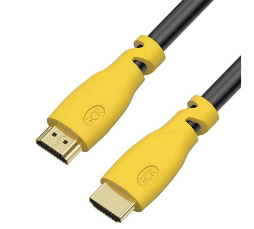 GCR Кабель 15.0m HDMI 2.0, желтые коннекторы, HDR 4:2:0, Ultra HD, 4K 60 fps 60Hz/5K*30Hz, 3D, AUDIO, 18.0 Гбит/с, 28/28 AWG, 3 X экран GCR-HM341-15.0m