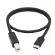 GCR Кабель 1.0m TypeC / USB 2.0 BM, черный, GCR-55251