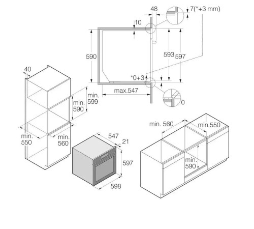 Встраиваемые электрические духовки ASKO/ Арт. 507873 ; 59.5x59.5x54.6 см, 73 л, 18 режимов, щуп, антрацит