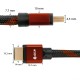 Greenconnect Кабель 0.5m HDMI версия 2.0, HDR 4:2:2, Ultra HD, 4K 60 fps 60Hz/5K*30Hz, 3D, AUDIO, 18.0 Гбит/с, 28/28 AWG, OD7.3mm, тройной экран, BICOLOR нейлон, AL корпус красный, GCR-51488