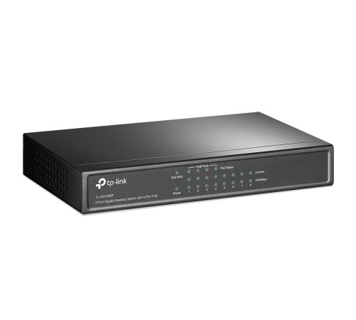 Коммутатор/ 8-Port Gigabit Desktop PoE Switch, 8 Gigabit RJ45 ports including 4 PoE ports, steel case