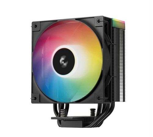 Кулер для процессора DEEPCOOL AG400 BK ARGB V2 LGA1851/1700/1200/115X/AM5/AM4 (18шт/кор, TDP 220W, PWM, ARGB Fan 120mm, 4 тепл. трубки, черный) RET (R-AG400-BKAMMN-GJD)