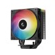 Кулер для процессора DEEPCOOL AG400 BK ARGB V2 LGA1851/1700/1200/115X/AM5/AM4 (18шт/кор, TDP 220W, PWM, ARGB Fan 120mm, 4 тепл. трубки, черный) RET (R-AG400-BKAMMN-GJD)