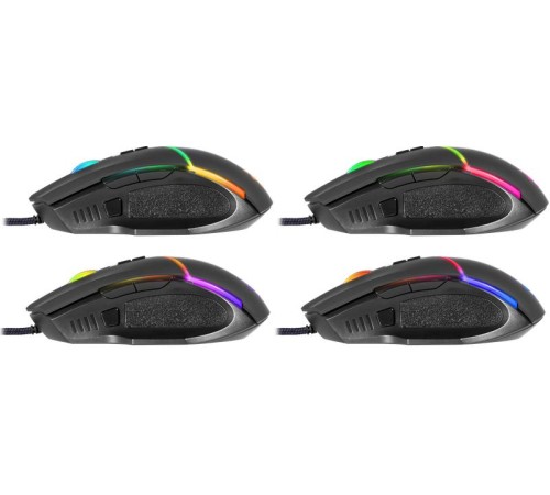 Defender Проводная игровая мышь Warfame GM-880L RGB,8кнопок,12800dpi