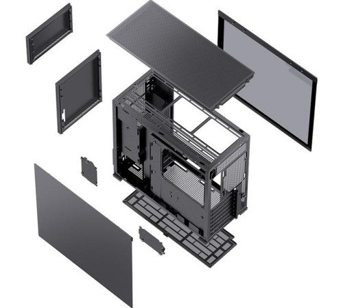 Корпус без блока питания/ Case JONSBO D41 MESH, Midi-Tower, TG, no fan, 1xUSB-A 3.2 + 1xUSB-C 3.2, ATX, mATX Black