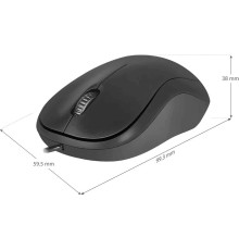 Проводная оптическая мышь Defender 52759 Patch MS-759 черный,3 кнопки,1000 dpi