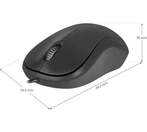 Проводная оптическая мышь Defender 52759 Patch MS-759 черный,3 кнопки,1000 dpi