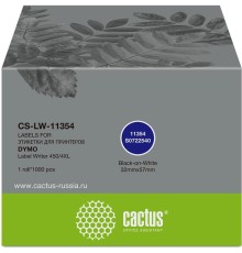 -/ Этикетки Cactus CS-LW-11354 сег.:57x32мм черный белый 1000шт/рул Dymo Label Writer 450/4XL