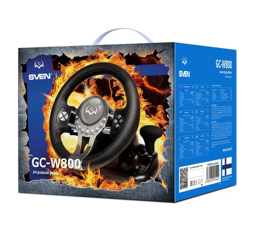 Руль SVEN GC-W800 (педали, вибро, скоба, D-pad, 12 кл, PC/PS3/PS4/XBOXONE/Xinput) Руль SVEN GC-W800 (педали, вибро, скоба, D-pad, 12 кл, PC/PS3/PS4/XBOXONE/Xinput)