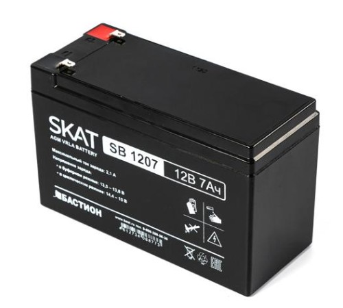 (2533) Бастион SKAT SB 1207 АКБ СК 12В/7 Ач/F1/Срок службы 6 лет/1,5 л.г (2533) Бастион SKAT SB 1207 АКБ СК 12В/7 Ач/F1/Срок службы 6 лет/1,5 л.г