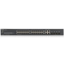 Коммутатор/ ZYXEL GS1920-24v2 Hybrid Smart switch ZYXEL Nebula Flex, 24xGE, 4xCombo (SFP/RJ-45), silent (fanless), Standalone / cloud management