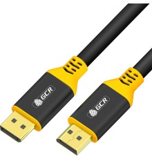 GCR Кабель 3.0m DisplayPort v1.2, черный, AL case, желтый ПВХ, 28/28 AWG, GCR-54438