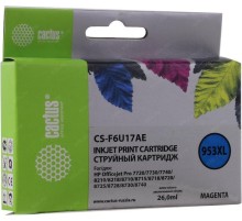 -/ Картридж струйный Cactus CS-F6U17AE 953XL пурпурный (26мл) для HP OJ Pro 7740/8210/8218/8710/8715