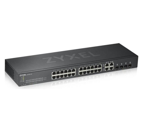 Коммутатор Smart L2 коммутатор Zyxel NebulaFlex GS1920-24v2, rack 19", 24xGE, 4xCombo (SFP/RJ-45), бесшумный (без вентилятора)