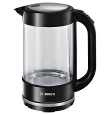 Чайник BOSCH/ 1.7 л, 2400 Вт, стекло, черный