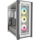 Корпус без блока питания/ Case Corsair iCUE 5000X RGB, Midi-Tower, TG, 3x120mm RGB, 2xUSB-A 3.2, 1xUSB 3.2 Type-C, E-ATX, ATX, mATX, mITX White