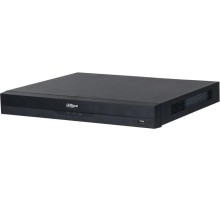 8-канальный IP-видеорегистратор c PoE 4K H.265+ и ИИ , Входящий поток до 384Мбит/с; сжатие: H.265+ H.265 H.264+ H.264 MJPEG; разрешение записи до 32Мп; накопители: 2 SATA III до 16Тбайт; воспроизведение: 8кн@8Mp 2кн@32Мп; видеовыходы: 1 HDMI 1 VGA; cеть: