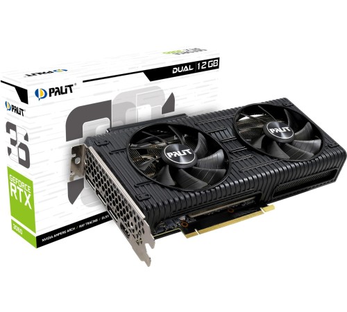 Видеокарта Palit RTX3060 DUAL 12G GDDR6 192bit 3-DP HDMI (Вскрытая упаковка) Видеокарта Palit RTX3060 DUAL 12G GDDR6 192bit 3-DP HDMI (Вскрытая упаковка)
