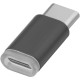 Greenconnect Переходник USB Type C на micro USB 2.0, M/F, Greenconnect, черный, GCR-UC3U2MF-BK