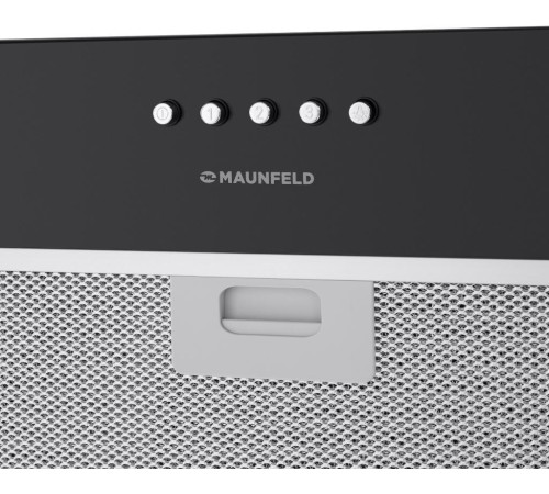 ВЫТЯЖКА MAUNFELD CROSBY SINGL 60 BLACK/ Полновстраиваемая, 60см, 850 м3, кнопочное управление, LED, площадь кухни до 30м2, опция: угольный фильтр CF140C-2шт, черная