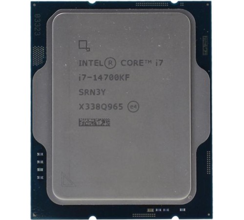 Процессор CPU Intel Core i7-14700KF (3.4GHz/33MB/20 cores) LGA1700 OEM, TDP 125W, max 192Gb DDR4-3200 DDR5-5600, CM8071504820722SRN3Y, 1 year Процессор CPU Intel Core i7-14700KF (3.4GHz/33MB/20 cores) LGA1700 OEM, TDP 125W, max 192Gb DDR4-3200 DDR5-5600, CM8071504820722SRN3Y, 1 year