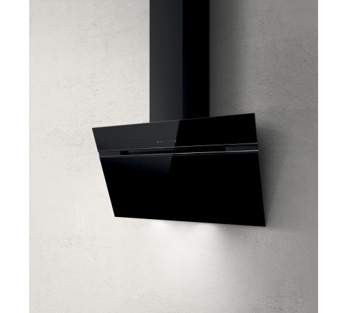 Вытяжки JET AIR/ Декоративный дизайн, наклонная, 90 см, сенсорное управление, 800 куб. м. , черная