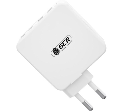 GCR Сетевое зарядное устройство 100W, 2 USB + 2 TypeC, GaN Tech Quick Charger, PD 3.0, белый GCR Сетевое зарядное устройство 100W, 2 USB + 2 TypeC, GaN Tech Quick Charger, PD 3.0, белый