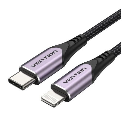 Кабель Vention USB 2.0 CM/Lightning 8M для iPad/iPhone - 1м. Фиолетовый