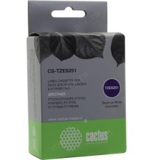 -/ Картридж ленточный Cactus CS-TZES251 TZe-S251 черный для Brother 1010/1280/1280VP/2700VP